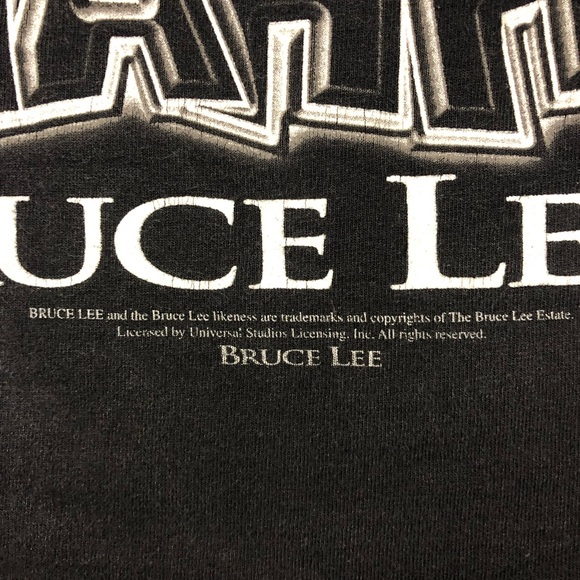 Vintage Bruce Lee “Watahhh” Dragon Graphic T-Shirt Men’s Large Black - Picture 4 of 7